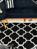 گلیم فرش ساوین طرح 4045 مشکی