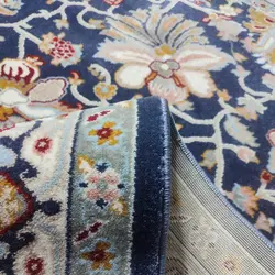 گلیم فرش ساوین طرح 3252 سرمه ای