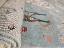 گلیم فرش ساوین طرح 3248 رنگ آبی