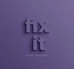 دانلود افکت متن فتوشاپ Fix it