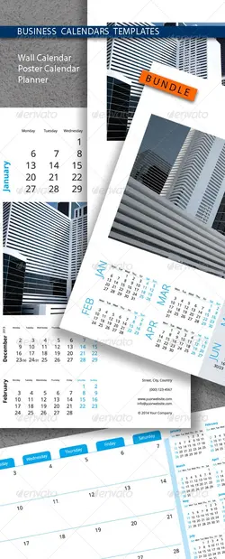 دانلود طرح لایه باز تقویم کاری 6009107