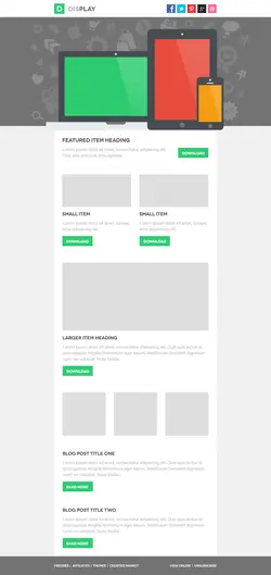 دانلود قالب فتوشاپ ایمیل Display