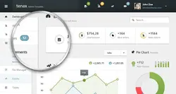 دانلود قالب فتوشاپ پنل مدیریت tenax