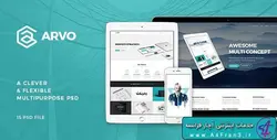 دانلود قالب فتوشاپ سایت ARVO