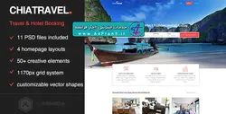 دانلود قالب فتوشاپ سایت Chiatravel