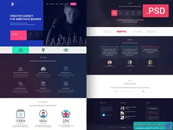 دانلود قالب فتوشاپ سایت Creative Website Design