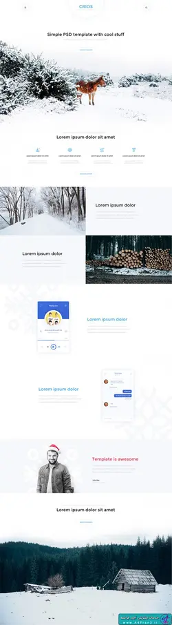دانلود قالب فتوشاپ سایت Crios PSD Template