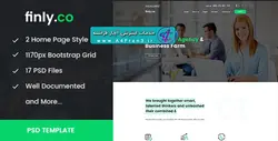 دانلود قالب فتوشاپ سایت finly.co