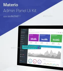 دانلود قالب فتوشاپ سایت GraphicRiver – Materio – Responsive Admin Template 13308179