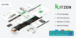 دانلود قالب فتوشاپ سایت KITZEN