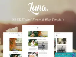 دانلود قالب فتوشاپ سایت Luna