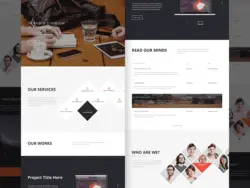 دانلود قالب فتوشاپ سایت Office Landing Page