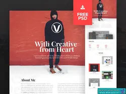 دانلود قالب فتوشاپ سایت Personal Website Redesign