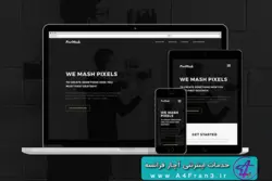 دانلود قالب فتوشاپ سایت Pixelmash