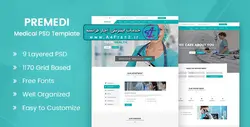 دانلود قالب فتوشاپ سایت PreMedi