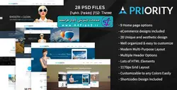 دانلود قالب فتوشاپ سایت Priority