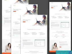 دانلود قالب فتوشاپ سایت Responsive Service Template