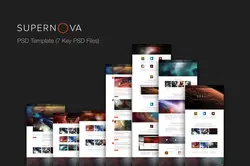 دانلود قالب فتوشاپ سایت Supernova