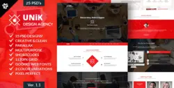دانلود قالب فتوشاپ سایت UNiK