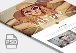 دانلود قالب فتوشاپ سایت تک صفحه ای Lazy Day