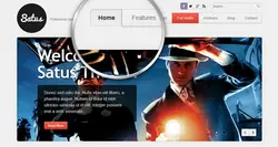 دانلود قالب فتوشاپ سایت شرکتی satus