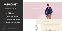 دانلود قالب فتوشاپ سایت فروشگاهی Fashionist