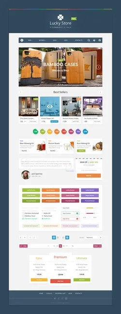 دانلود قالب فتوشاپ سایت فروشگاهی Lucky Store