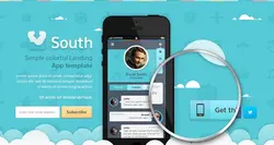 دانلود قالب فتوشاپ صفحه آغاز بکار اپلیکیشن south
