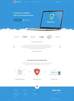 دانلود قالب فتوشاپ وب سایت Protectly