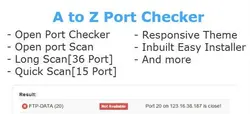 دانلود اسکریپت PHP چک کردن پورت A to Z Port Checker