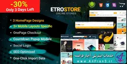 دانلود قالب فروشگاهی اپن کارت راست چین EtroStore