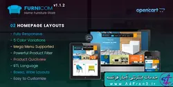دانلود قالب فروشگاهی اپن کارت راست چین Furnicom