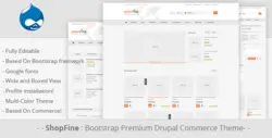دانلود قالب فروشگاهی دروپال Shopfine
