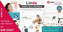 دانلود قالب فروشگاهی شاپیفای Linda