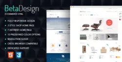 دانلود قالب HTML فروشگاهی Beta Design