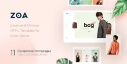 دانلود قالب HTML فروشگاهی Zoa