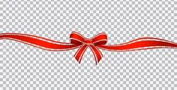 دانلود تصویر PNG ترنسپرنت روبان قرمز با پاپیون