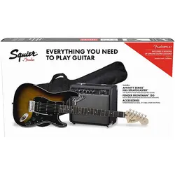 پکیج گیتار الکتریک فندر Squier Affinity Strat HSS-BSB With Amp