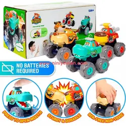 ست 3 عددی ماشین هیولا هولی تویز huile toys