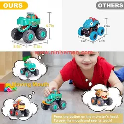 ست 3 عددی ماشین هیولا هولی تویز huile toys
