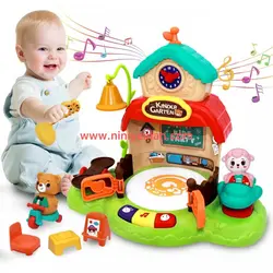 اسباب بازی موزیکال کلبه حیوانات و مهدکودک هولی تویز huile toys مدل 935