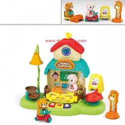 اسباب بازی موزیکال کلبه حیوانات و مهدکودک هولی تویز huile toys مدل 935