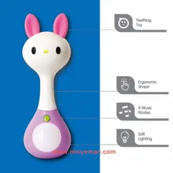 دندانگیر و جغجغه تعادلی وموزیکال حیوانات هولی تویز huile toys مدل 3134