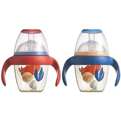 شیشه شیر طلقی نی دار و دسته دار 180میل رووکو Rovco