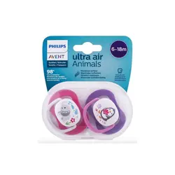 پستانک دو عددی ultra air Animals (6-18 ماه) فیلیپس اونت