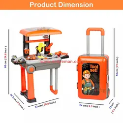 ست میز ابزار چمدانی کودک delux tools set