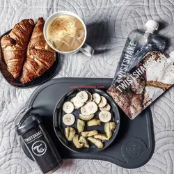 ظرف غذا خوری و صفحه نگهدارنده تویست شیک مشکی TWISTSHAKE