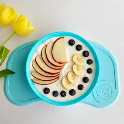 ظرف غذا خوری و صفحه نگهدارنده تویست شیک آبی TWISTSHAKE