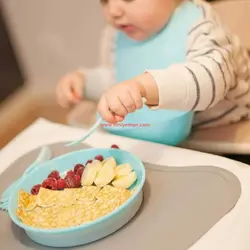 ظرف غذا خوری و صفحه نگهدارنده تویست شیک آبی TWISTSHAKE
