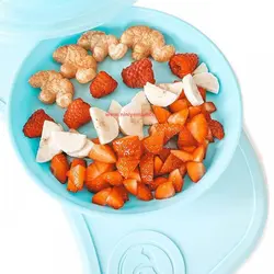 ظرف غذا خوری و صفحه نگهدارنده تویست شیک آبی TWISTSHAKE